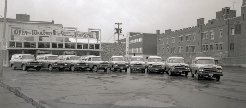 Old Photograph of Page the Cleaner Vehicles